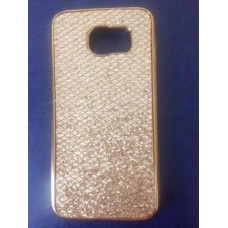 Чехол Samsung S6 Galaxy G920F блестящий силиконовый золотой