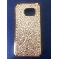 Чехол Samsung Galaxy S7 силиконовый блестящий золотой