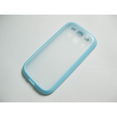 Чехол бампер Samsung S3 Galaxy i9300 силиконовый голубой