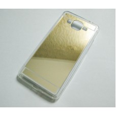 Чехол Samsung G530, G531 Grand Prime зеркальный силиконовый золотой