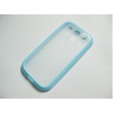 Чехол бампер Samsung S3 Galaxy i9300 силиконовый голубой