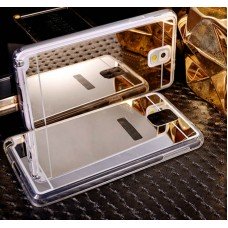 Чехол Samsung Note 3 (N9000) зеркальный золотая силиконовая накладка