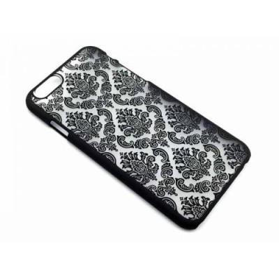 Чехол iPhone 5 5s кружевной с узором ажурный черный