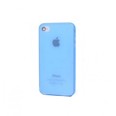 Чехол-накладка для iPhone 4 / 4s пластиковый голубой
