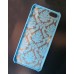 Чехол iPhone 5 5s кружевной с узором ажурный голубой