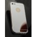 Чехол iPhone 5 5s зеркальный силиконовый серебряный