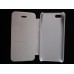 Чехол книга кожаный iPhone 5 5s белый Oscar 