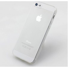 Чехол iPhone 5, 5s супертонкий прозрачная мягкая силиконовая накладка