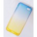 Чехол iPhone 5, 5s двухцветный градиент силиконовый желтый голубой