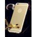 Чехол iPhone 5, 5s зеркальный золотой силиконовый