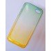 Чехол iPhone 5, 5s двухцветный градиент силиконовый зеленый желтый