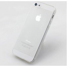 Чехол iPhone 5, 5s супертонкий прозрачная мягкая силиконовая накладка
