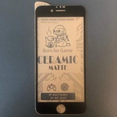 Защитное стекло iPhone 6 / iPhone 6s / iPhone 7 / iPhone 8 (Ceramic Matte) ЧЕРНОЕ