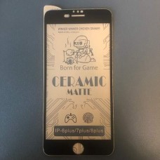 Защитное стекло iPhone 6 Plus / iPhone 6s Plus / iPhone 7 Plus / iPhone 8 Plus (Ceramic Matte) ЧЕРНОЕ