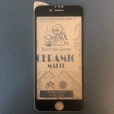Защитное стекло iPhone 6 / iPhone 6s / iPhone 7 / iPhone 8 (Ceramic Matte) ЧЕРНОЕ