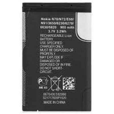 Аккумулятор Nokia N70 / N72 / E60 / N91 / 3650 / 6230 / 6270 / 6600 / 6630 / 6670 / 6680 / 6681 / 6820 Li900 Китай