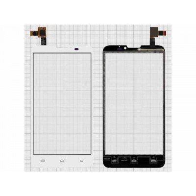 Тачскрин для Prestigio pap5300, pap-5300 MultiPhone DUO черный (стекло, внешний сенсорный экран)