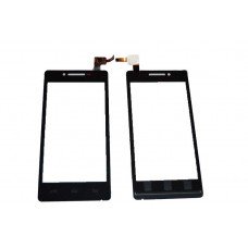 Тачскрин для Prestigio PAP5450, PAP-5450 MultiPhone черный (стекло, внешний сенсорный экран)