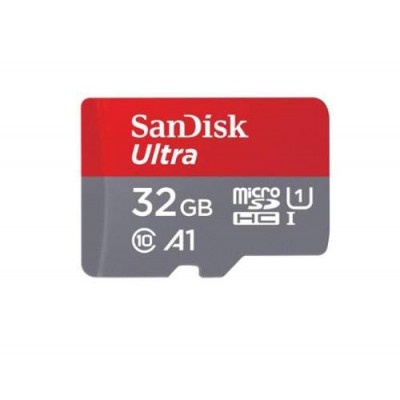 Micro SDHC карта памяти Sandisk Ultra 32 Гб (100 mb/s 10 class) + бокс в подарок