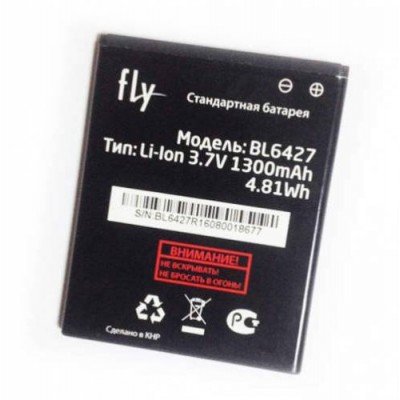 Аккумулятор Fly Stratus 6 FS407 батарея BL6427 1300 мАч