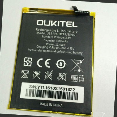 Батарея Oukitel U15 Pro аккумулятор 3000 мАч