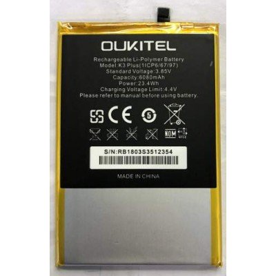 Батарея Oukitel K3 Plus аккумулятор 6080 мАч