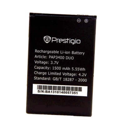 Батарея Prestigio 3400 аккумулятор PAP3400 оригинал 1500 мАч