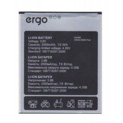 Батарея Ergo B500 First аккумулятор 2000 мАч