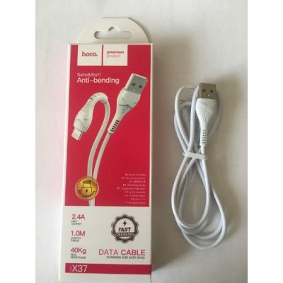 USB кабель iPhone 5 / 5S / 6 / 6s / 7 / Lightning / 1 м / 2А HOCO X37