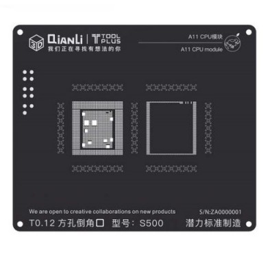 Трафареты для реболлинга CPU Qianli A11 (iPhone 8, 8 Plus, X)