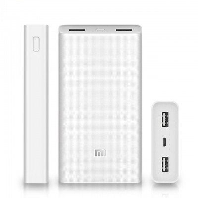 Внешний аккумулятор (повер банк) Xiaomi Mi Power Bank 2C 20000mAh 2.4A-USB (Type-C/microUSB Charge)