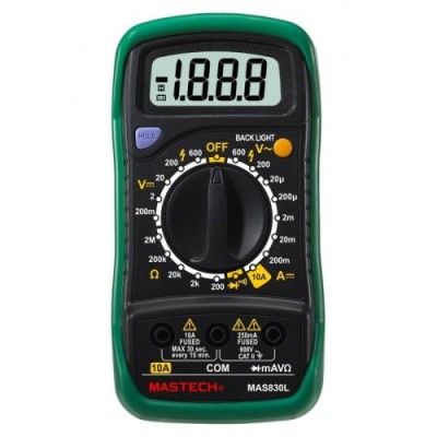 Мультиметр Mastech MAS830L черный