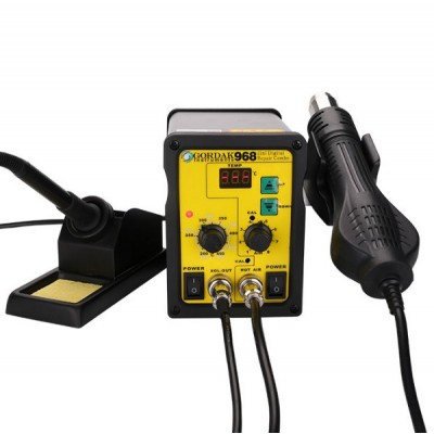 Паяльная станция + Фен Gordak 968, управл. цифр., Фен MAX °C: 480